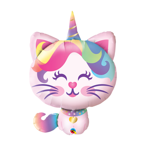 95cm Mythical Caticorn Foil Balloon #97537 - Each (SW Pkgd.) TEMPORARILY UNAVAILABLE
