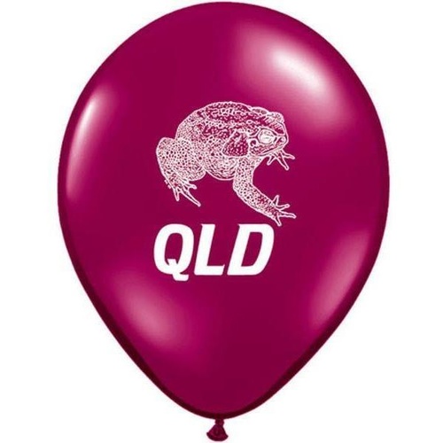 28cm Round Maroon QLD Canetoad #97636 - Pack of 25