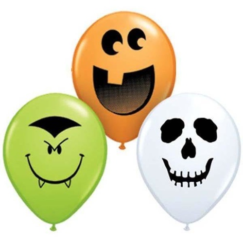 12cm Round Special Assorted Halloween Face Assorted #97677 - Pack of 100 