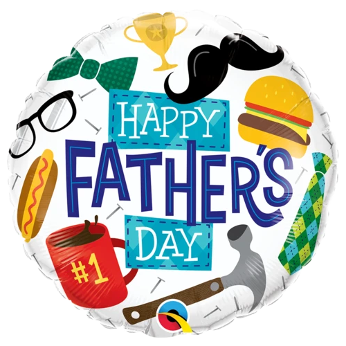 DISC 5cm Round Foil Everything Father's Day #98465 - Each (Pkgd.) 