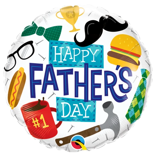 45cm Round Foil Everything Father's Day #98465 - Each (Pkgd.) 