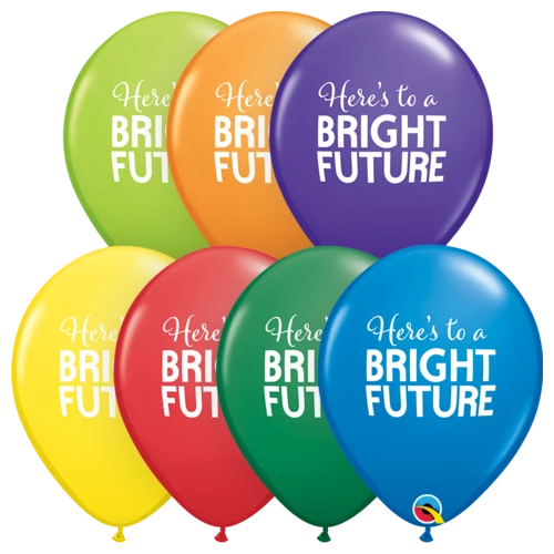 28cm Round Simply Bright Future Carnival Asst Latex Balloons #98557 - Pack of 50
