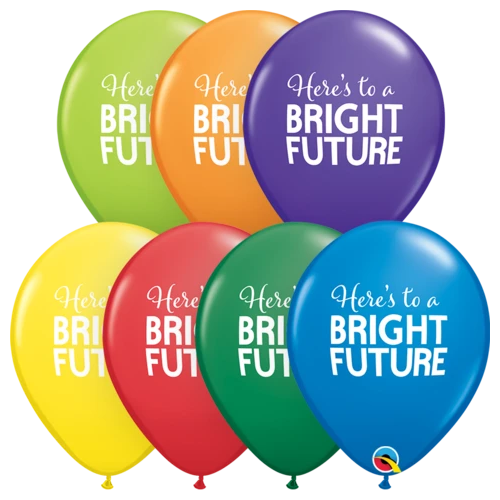 28cm Round Simply Bright Future Carnival Asst Latex Balloons #9855725 - Pack of 25