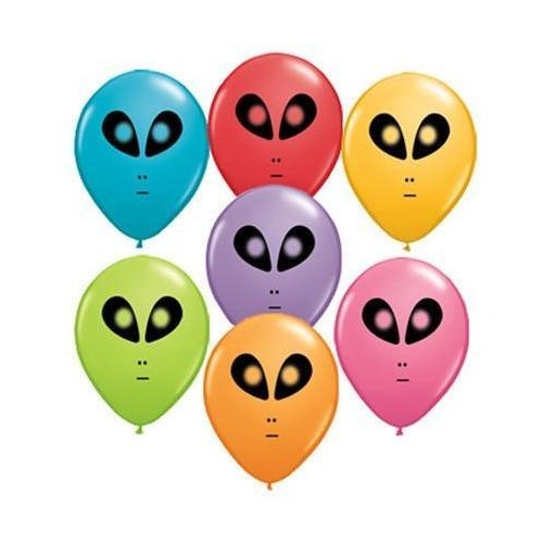12cm Round Festive Assorted Space Alien #98601 - Pack of 100 TEMPORARILY UNAVAILABLE