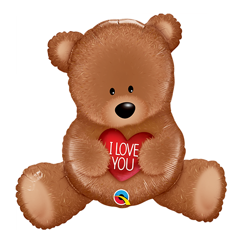 97cm Shape Love I Love You Teddy Bear Foil Balloon #98705 - Each (Pkgd.)