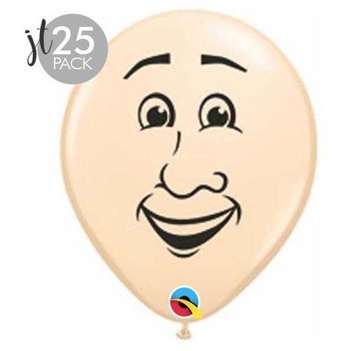 12cm Round Blush Man's Face #9930825 - Pack of 25