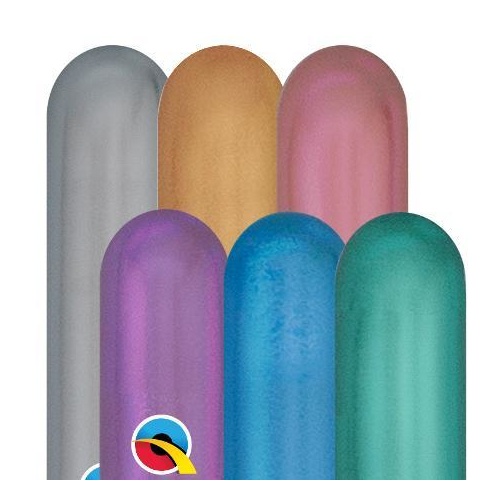 260Q Chrome Assorted Qualatex Plain Latex #99695 - Pack of 100 