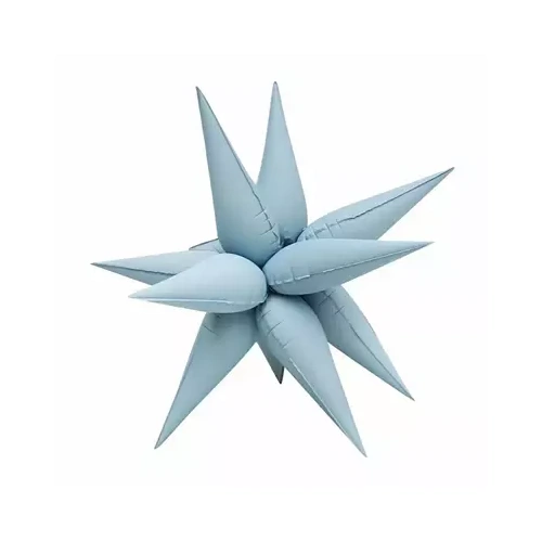 68cm Shape Foil Starburst Matte Blue Air Fill ONLY #BBQSTBMBL - Each (Pkgd.)