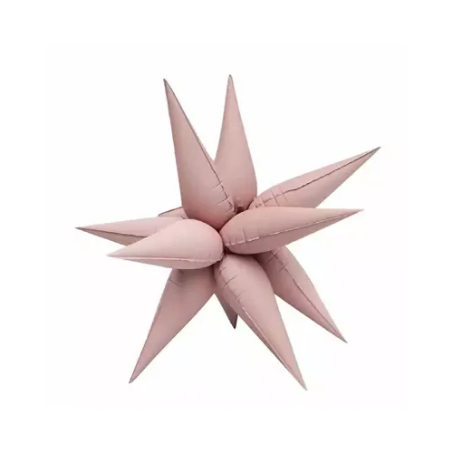 68cm Shape Foil Starburst Matte Pink Air Fill ONLY #BBQSTBMPK - Each (Pkgd.)