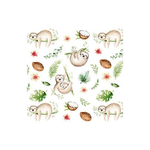 Napkin Paper Sleepy Sloth 3Ply Lunch 33cm #CTCKW5358 - Pack of 20