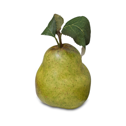 Fruit Pear w/Leaf 11cml #FI4526GR - Each (Upkgd.)