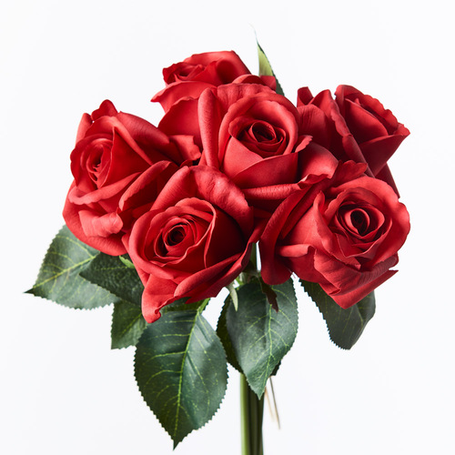 Fresh Touch Rose Bouquet Red 28cml #FI8327RD - Each