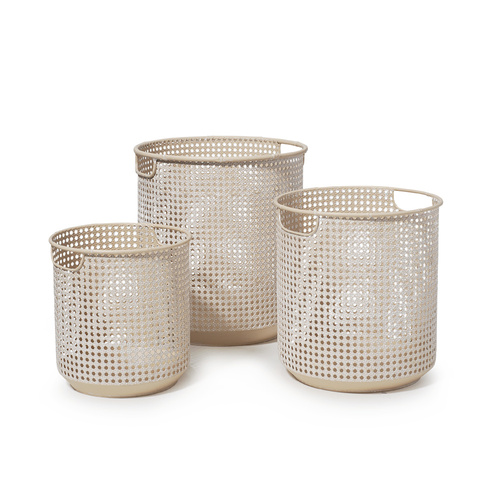 Pot Baha Weave Cream #FI8363CR - Set of 3