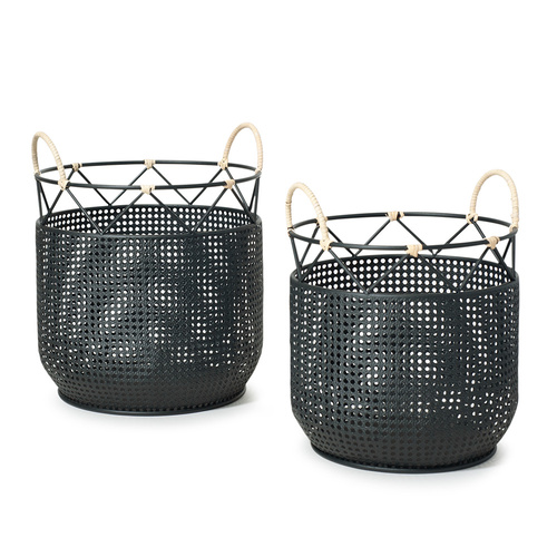 Pot Hagen Black #FI8364BK - Set of 2
