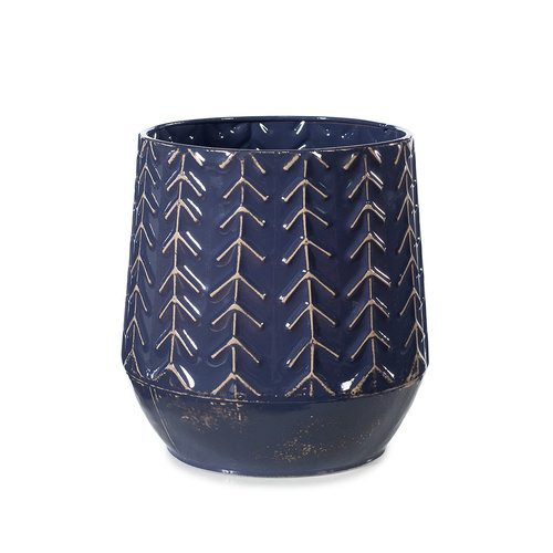 Vase Navik Navy Blue (18.5cmhx18cmd) #FI8367NB - Each