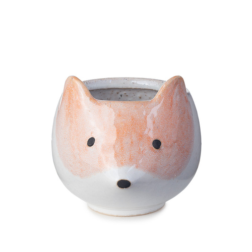 Pot Freya Fox Salmon Pink (13cmhx15.5cmd) #FI8416SA - Each