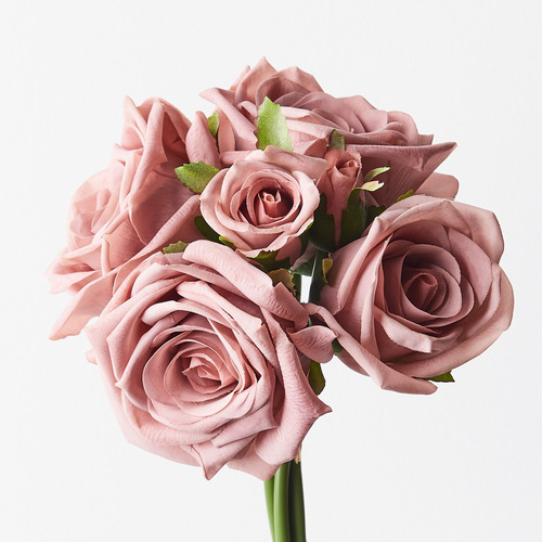 Fresh Touch Rose Hilda Bouquet Dusty Pink 20cml #FI8898DP - Each 