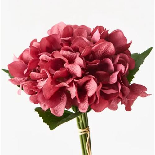 Hydrangea Bouquet Burgundy 25cml #FI9150BU - Each (Upkgd.)