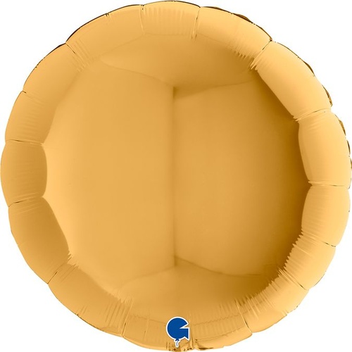 90cm Round Gold Plain Foil #G36102G - Each (Unpkgd.)