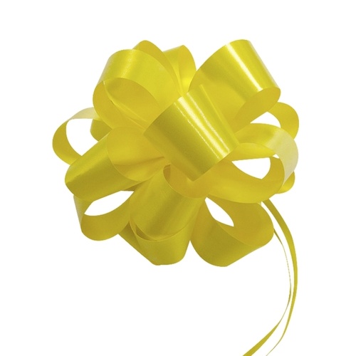 QuickBow Pull Bow Yellow 30mm Satin Ribbon #GP30PSBIP02 - Roll of 12