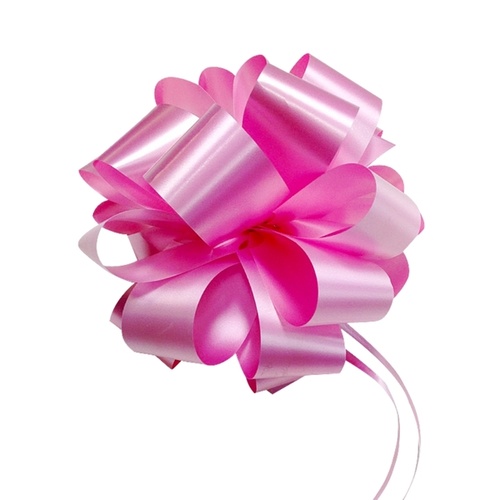 QuickBow Pull Bow Light Pink 30mm Satin Ribbon #GP30PSBIP12 - Roll of 12 TEMPORARILY UNAVAILABLE