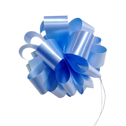 QuickBow Pull Bow Light Blue 30mm Satin Ribbon #GP30PSBIP14 - Roll of 12 TEMPORARILY UNAVAILABLE