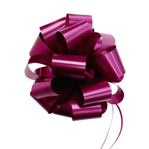 QuickBow Pull Bow Burgundy 30mm Satin Ribbon #GP30PSBIP141 - Roll of 12 TEMPORARILY UNAVAILABLE