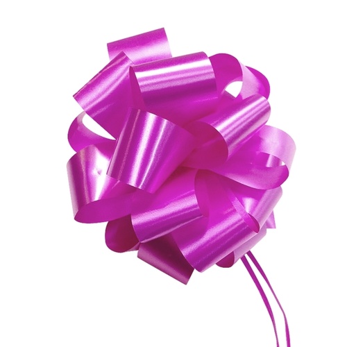 QuickBow Pull Bow Rosebloom Hot Pink 30mm Satin Ribbon #GP30PSBIP46 - Roll of 12 TEMPORARILY UNAVAILABLE