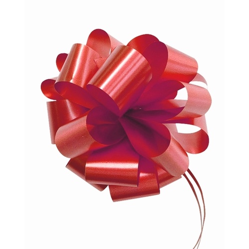 QuickBow Pull Bow Red 30mm Satin Ribbon #GP30PSBIP59 - Roll of 12 TEMPORARILY UNAVAILABLE