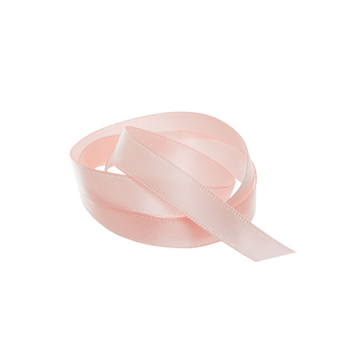 Ribbon Satin Baby Pink Deluxe Double Faced 10mm x 25m #KC211025BP - Each