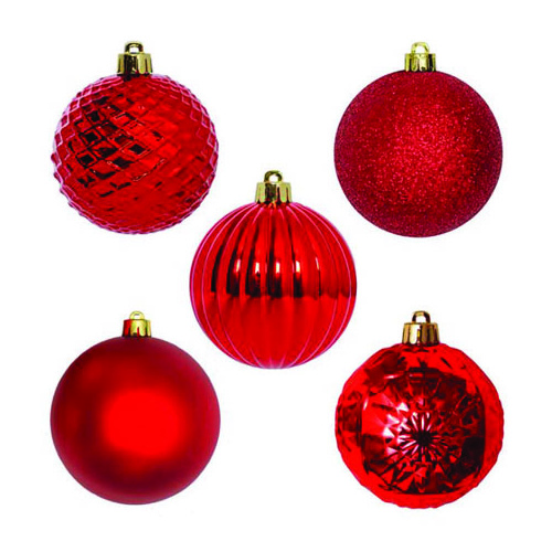 Christmas Hanging Bauble Red (7cm) #KC33009201RD - Pack of 30