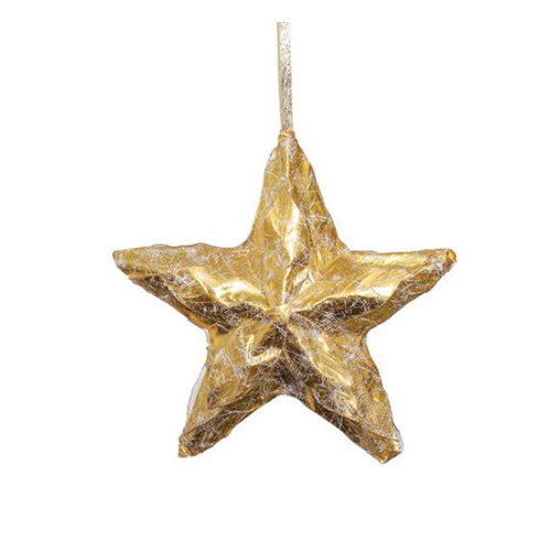 Christmas Golden Glamour Hanging Star Gold (25cmH)  #KC33009374GO - Each