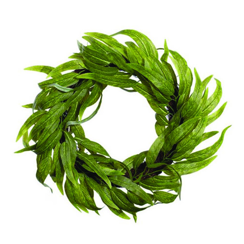 Christmas Eucalyptus Willow Leaf Wreath Green (58cmD)  #KC33009388GR - Each