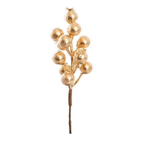 Christmas Berry Pick Gold (20cmH) #KC33009531GO - Pack of 6