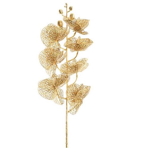 Phalaenopsis Orchid 7 Flowers Vein Petal Gold 87cml #KC470028GO - Each