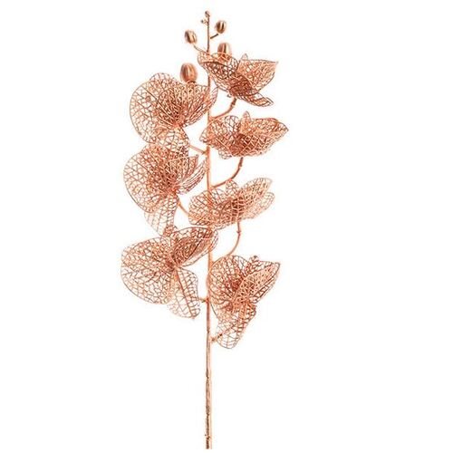Phalaenopsis Orchid 7 Flowers Vein Petal Rose Gold 87cml #KC470028RGO - Each