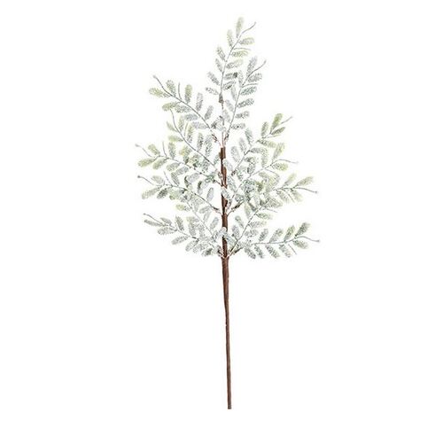 Christmas Fern Leaf Spray White (60cmH) #KC470045WH - Each