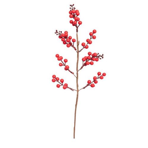 Christmas Berry Twig Spray Red (70cmH) #KC470046RD - Each