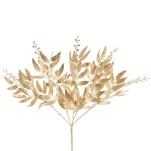 Eucalyptus Willow Leaf Spray Metallic Gold 55cml #KC4734001GO - Each TEMPORARILY UNAVAILABLE