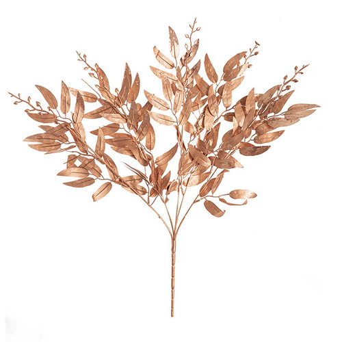 Eucalyptus Willow Leaf Spray Metallic Rose Gold 55cml #KC4734001RGO - Each
