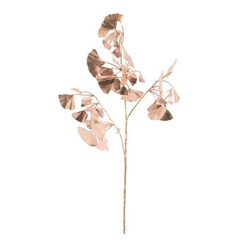 Ginkgo Leaf Spray Metallic Rose Gold 81cml #KC478141RG - Each (Upkgd.)
