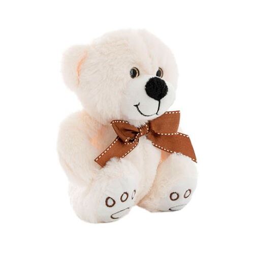 Soft Toy Alec Bear with Bow White 19cm #KC4808674NWH - Each