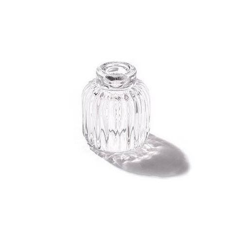 Glass Craft Ripple 2 in 1 Candle Holder Crystal (7x8cmH) #KC5101068 - Each