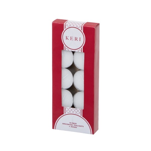 Tealight Candle Pack White (38mmx25mmH) #KC51090008 - Pack of 10 (Pkgd.)