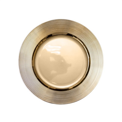 Charger Plate Ripple (33cmD) Chrome Gold #KCCP011CGO - Each