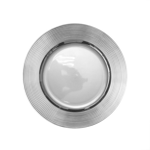 Charger Plate Ripple (33cmD) Chrome Silver #KCCP011CSI - Each