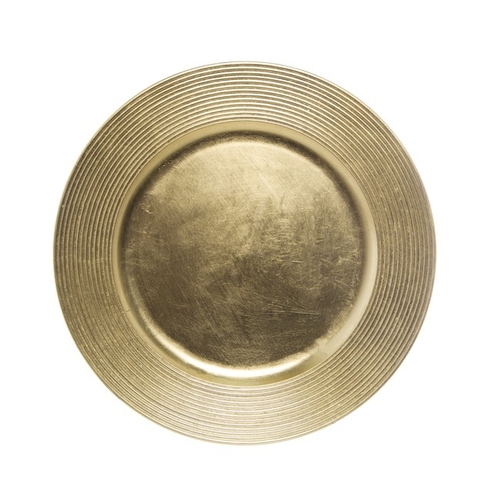 Charger Plate Ripple (33cmD) Gold #KCCP011GO - Each