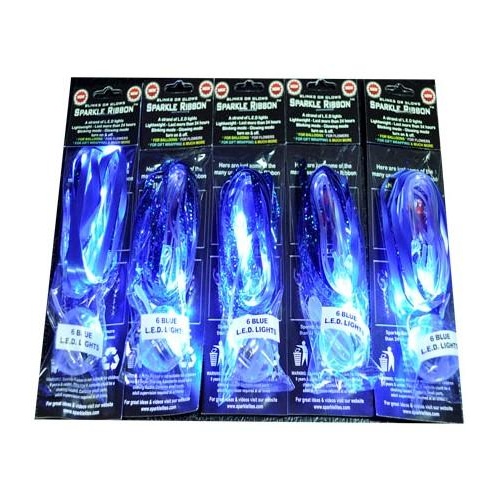 Sparkle Ribbon Blue 90cm Long #SL1003 - Each  TEMPORARILY UNAVAILABLE