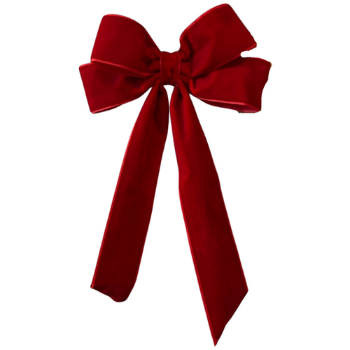 Bow Velvet Red Pre-Made 16cm x 24cm #SWBOWRED - Each